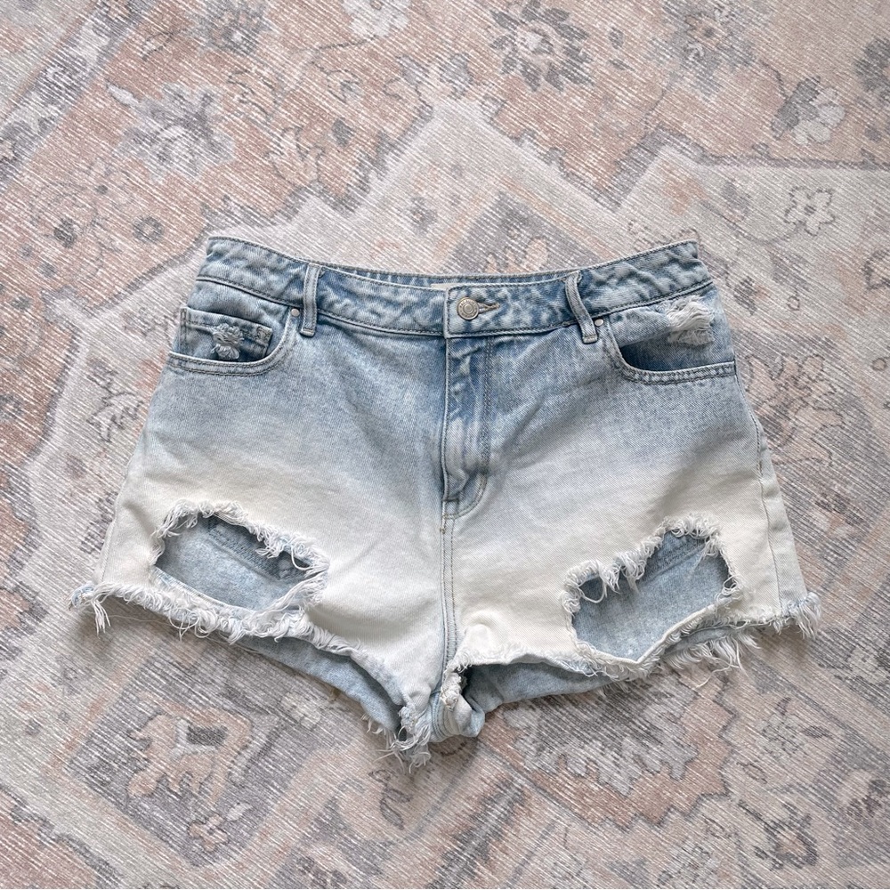 Pacsun Acid Wash Distressed Denim Short